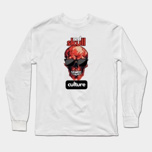 Red Skull Culture, Festival t-shirt, Unisex t-shirt, tees, men's t-shirt, women's t-shirt, summer t-shirt, trendy t-shirt, sunglasses Long Sleeve T-Shirt